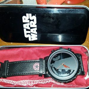 Darth Vader  leather band mens Watch